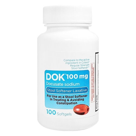 Major Docusate Sodium 100mg, Sofgel Capsules, 100PK 2676773